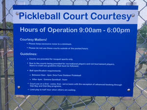 Pickleball signage